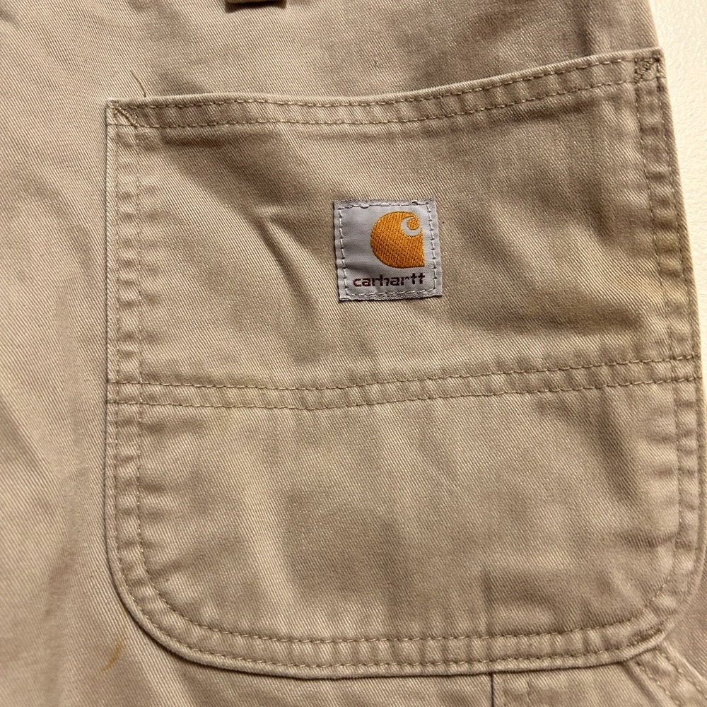 Carhartt Tan Jean Shorts Durable Cotton Blend - Picture 5 of 8